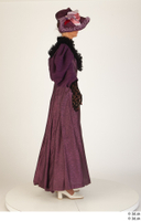  Photos Woman in Historical Dress 3 19th century Purple dress a poses historical clothing whole body 0007.jpg